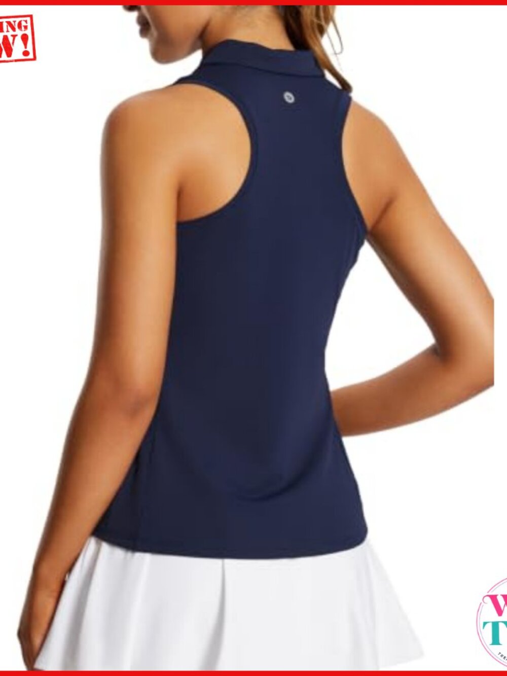 Women's Sleeveless Golf Polo Racerback Tank UPF 50+ Quick Dry Nylon
